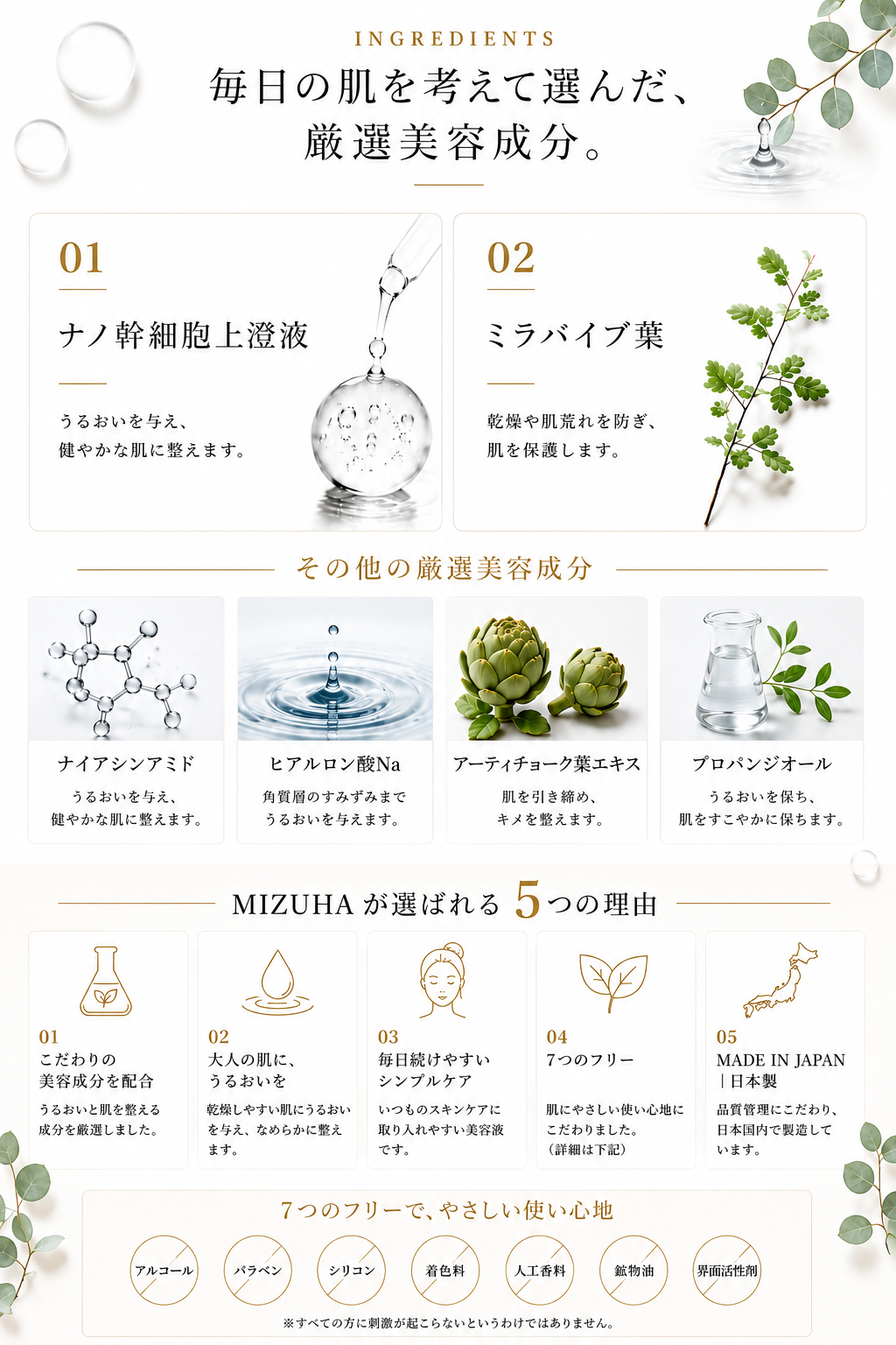 MIZUHA BEAUTY SERUM 厳選美容成分